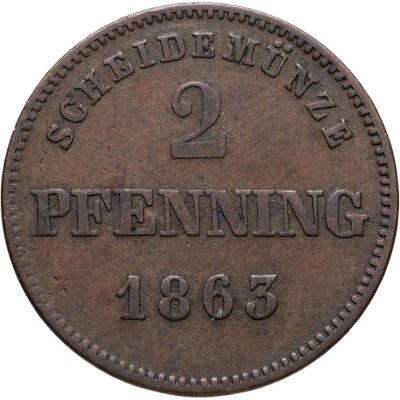 купить Бавария 2 пфеннинга 1863