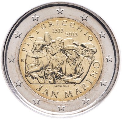 купить Сан-Марино 2 евро 2013 "500 лет со дня смерти Пинтуриккьо", в буклете