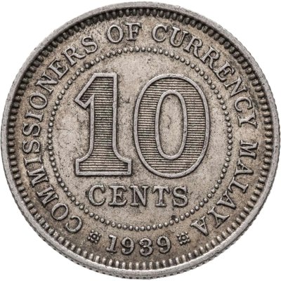купить Малайя 10 центов 1939