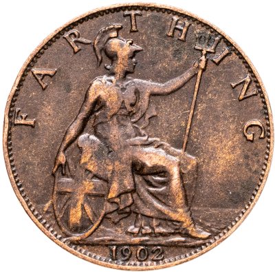 купить Великобритания 1 фартинг (farthing) 1902