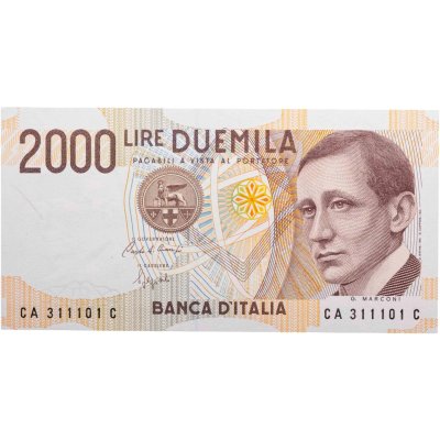 купить Италия 2000 лир 1990 года