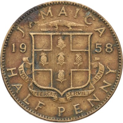 купить Ямайка 1/2 пенни (penny) 1958