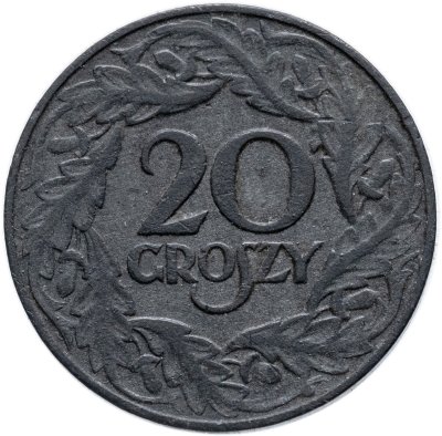 купить Польша 20 грошей (groszy) 1923 цинк