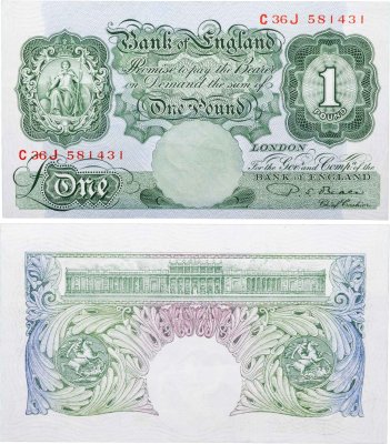 купить Великобритания 1 фунт 1949-1955