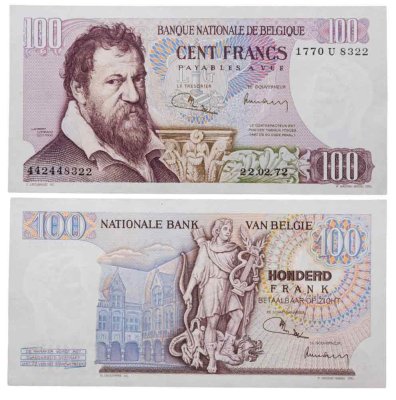 купить Бельгия 100 франков 1972 год