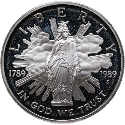 купить США 1 доллар (dollar) 1989 "200 лет Конгрессу США"
