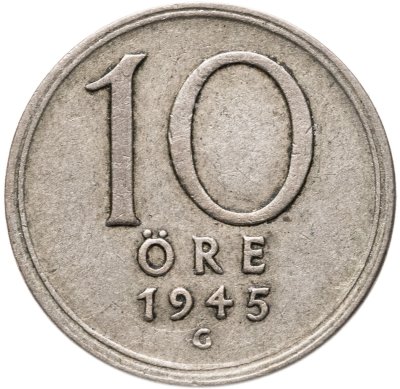 купить Швеция 10 эре (ore) 1945 G