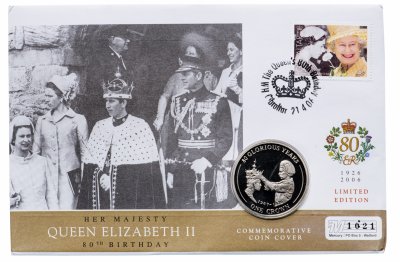 купить Гибралтар 1 крона (crown) 2006 "80 лет со дня рождения Королевы Елизаветы II" (в конверте)
