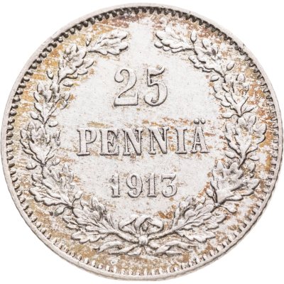 купить 25 пенни (pennia) 1913 S Российская Финляндия