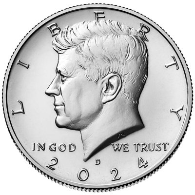 купить США 50 центов (1/2 доллара, half dollar) 2024 "Kennedy Half Dollar (Кеннеди)"
