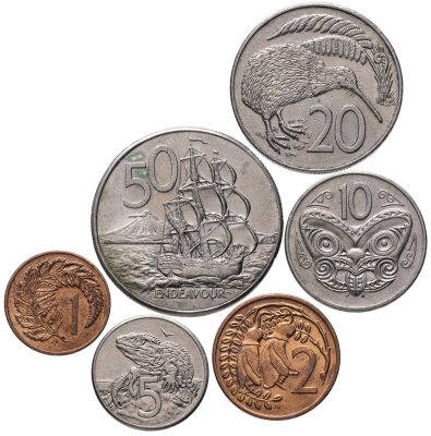 купить Новая Зеландия набор из 6 монет 1986-1987 (второй портрет Елизаветы II)