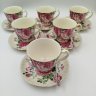 Купить Сервиз чайный "Royal collection" с цветочным декором на 6 персон (6 чайных пар, 6 подставок и 6 ложек) в оригинальной коробке, фарфор, печать, Китай, 2000-2020 гг.