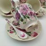 Купить Сервиз чайный "Royal collection" с цветочным декором на 6 персон (6 чайных пар, 6 подставок и 6 ложек) в оригинальной коробке, фарфор, печать, Китай, 2000-2020 гг.