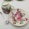 Купить Сервиз чайный "Royal collection" с цветочным декором на 6 персон (6 чайных пар, 6 подставок и 6 ложек) в оригинальной коробке, фарфор, печать, Китай, 2000-2020 гг.