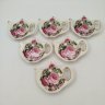 Купить Сервиз чайный "Royal collection" с цветочным декором на 6 персон (6 чайных пар, 6 подставок и 6 ложек) в оригинальной коробке, фарфор, печать, Китай, 2000-2020 гг.