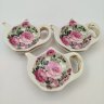Купить Сервиз чайный "Royal collection" с цветочным декором на 6 персон (6 чайных пар, 6 подставок и 6 ложек) в оригинальной коробке, фарфор, печать, Китай, 2000-2020 гг.