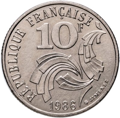 купить Франция 10 франков (francs) 1986 "Свобода, Равенство, Братство"