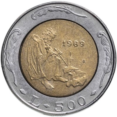 купить Сан-Марино 500 лир 1989 "Шестнадцать веков истории"