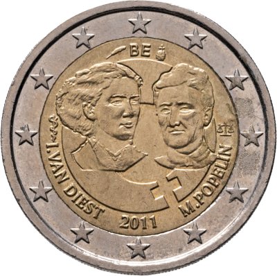 купить Бельгия 2 евро 2011 "100 лет Международному женскому дню"