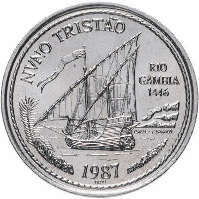 Купить Португалия 100 эскудо (escudos) 1987   "Золотой век открытий - Нуну Триштан"