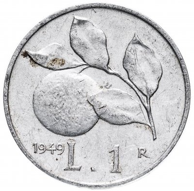 купить Италия 1 лира (lira) 1946-1950, случайный год