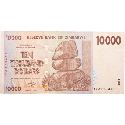 купить Зимбабве 10000 долларов 2008 год