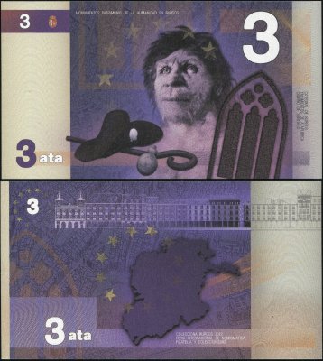 купить Бургос [Испания] 3 ата 2012 [Бумага ] "Банкнота выпущена специально для коллекционеров и не является официальной денежной единицей."