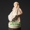 Купить Статуэтка "Девочка с курочкой" ("Подсолнух"), автор Беатрисе Карклиня, фарфор, роспись, золочение, Рижская фарфоровая фабрика Карла Якоба Ессена (J.K. Jessen), СССР, 1953-1962 гг.