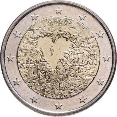 купить Финляндия 2 евро (euro) 2008 60-летие принятия Всеобщей декларации прав человека
