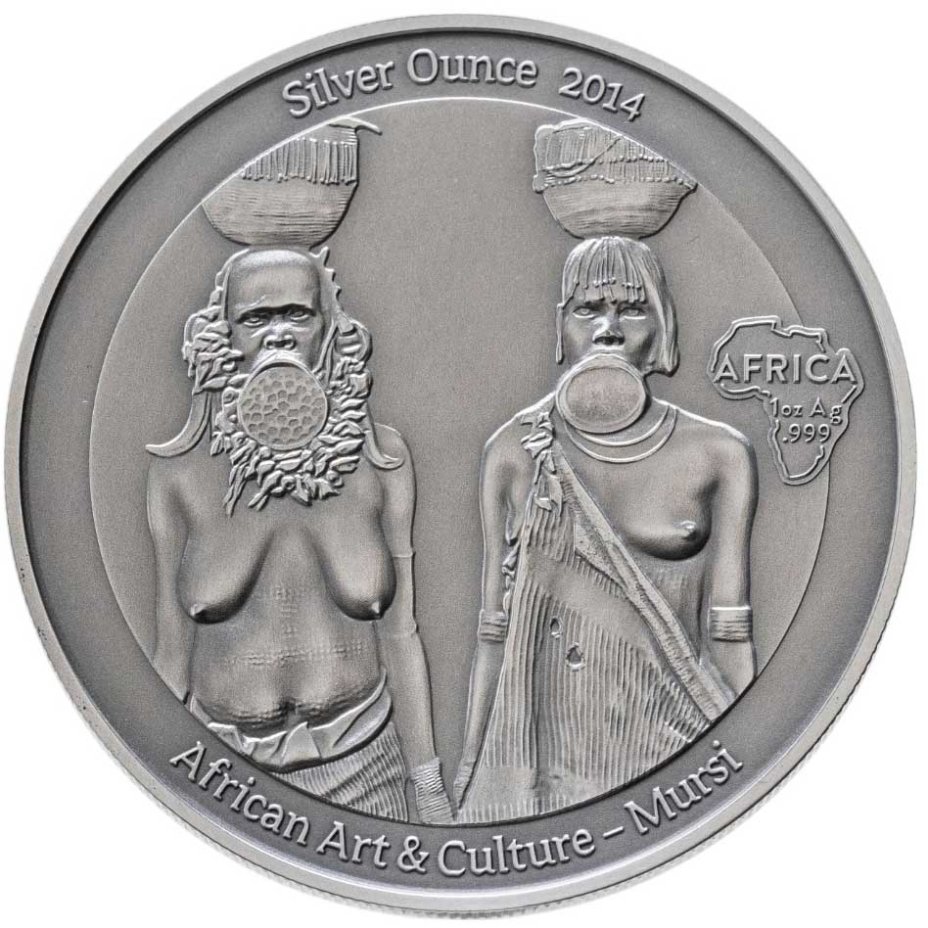 купить Конго 1000 франков 2014 "Племя  мурси",  в футляре