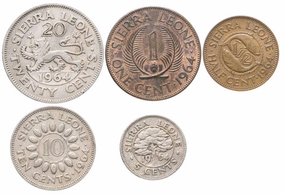 купить Сьерра-Леоне набор из 5 монет 1964