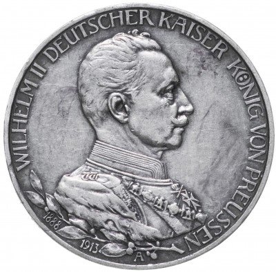 купить Германия (Пруссия) 3 марки 1913 "25-летие правления Вильгельма II"