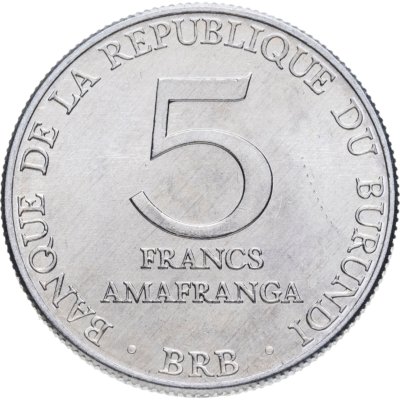 купить Бурунди 5 франков (francs) 1980