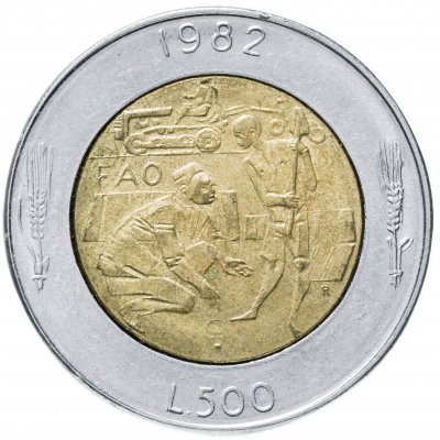 купить Сан-Марино 500 лир 1982 "Социальное достижение"