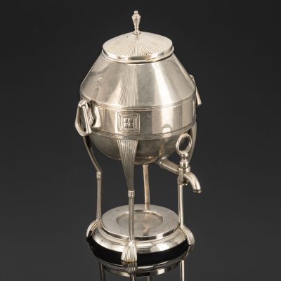 купить Бульотка кофейная c элементами югендстиля в декоре, металл, никелировка, Württembergische Metallwarenfabrik (WMF), Германия, 1903-1910 гг.