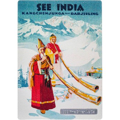 купить Ниуэ 1 доллар 2015 "Винтажные постеры - Увидеть Индию" в блистере