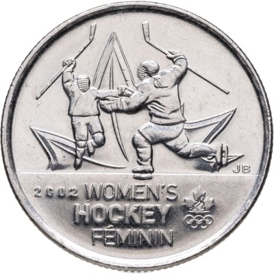 купить Канада 25 центов (cents) 2009 "Победа женской сборной по хоккею на олимпиаде Солт-Лейк-Сити 2002"