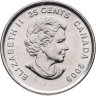 Купить Канада 25 центов (cents) 2009 "Победа женской сборной по хоккею на олимпиаде Солт-Лейк-Сити 2002"