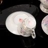 Купить Сервиз кофейный с нежным цветочным декором на 2 персоны (7 предметов), фарфор, деколь, золочение, Завод «Красный фарфорист» (Чудово, Грузинская фарфорово-фаянсовая фабрика), Россия, 2005-2013 гг.