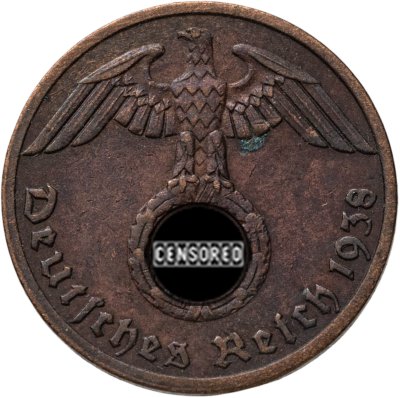 купить Германия, Третий рейх 1 рейхспфенниг (reichspfennig) 1938, знак монетного двора: "A" - Берлин