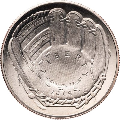 купить США 50 центов (1/2 доллара, half dollar) 2014 "Национальный зал славы бейсбола", знак монетного двора: "D" - Денвер