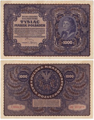 купить Польша 1000 марок 1919