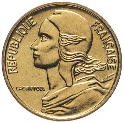 купить Франция 5 сантимов (centimes) 1966