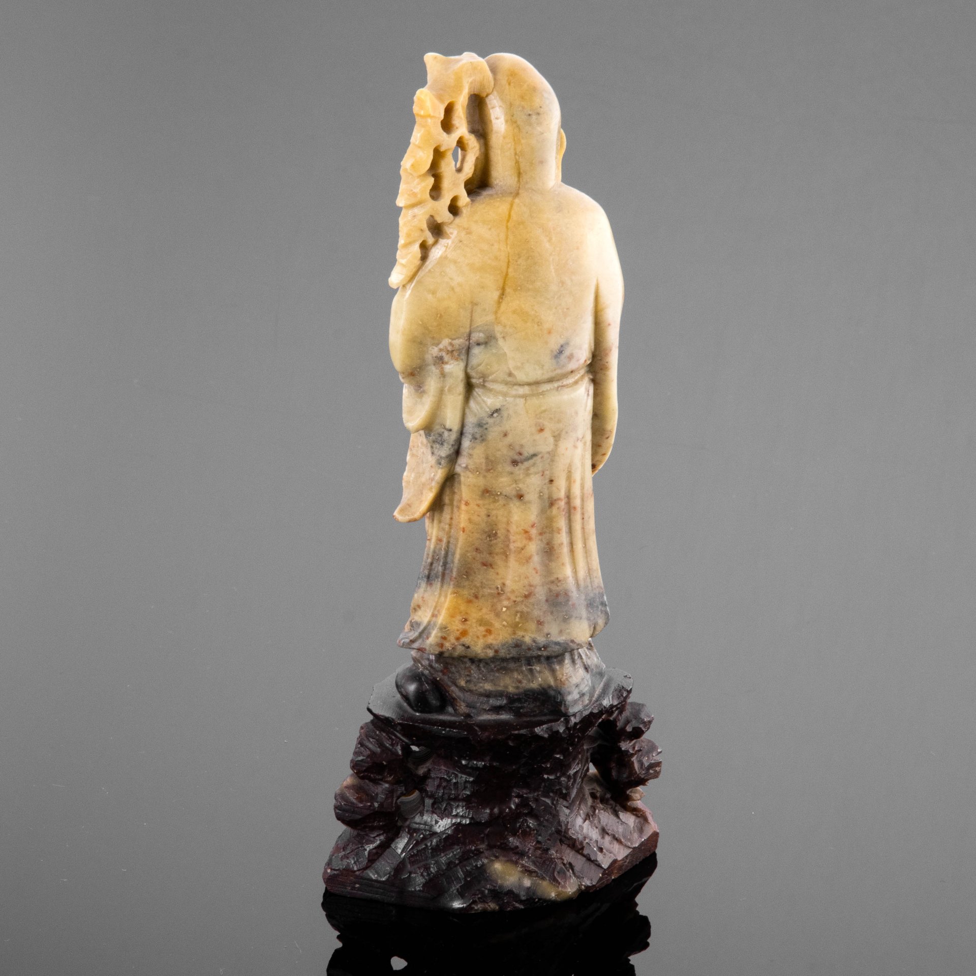 Статуэтка "Шоу-син", поделочный камень, мыльный камень, резьба, Китай ...