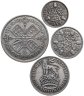 Купить Великобритания набор серебряных монет 1928-1936 (4 штуки) Георг V