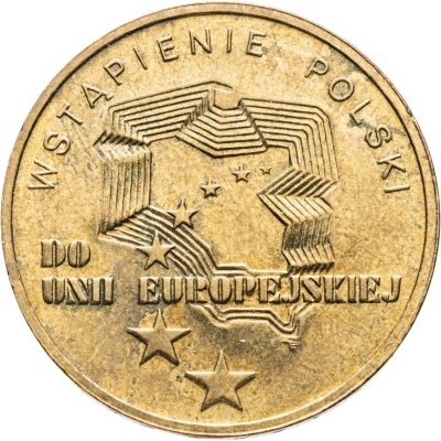 купить Польша 2 злотых 2004 "Присоединение Польши к Европейскому Союзу (Wstąpienie Polski do Unii Europejskiej)"