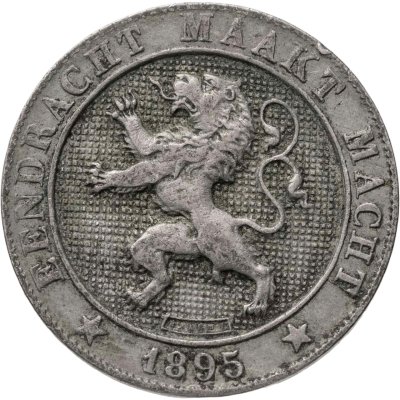 купить Бельгия 5 сантимов (centimes) 1895 Надпись на голландском - 'DER BELGEN'