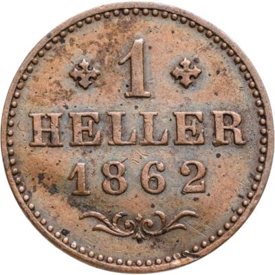 купить Германия, Франкфурт 1 геллер 1862