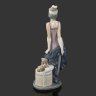 Купить Статуэтка "Дама с собачкой" в стиле Ар-деко, фарфор, Lladro, Испания, 1985 г.