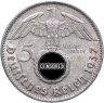 Купить Германия Третий рейх 5 рейхсмарок (reichsmark) "J" 1937